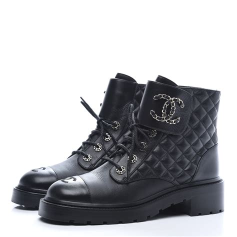 Chanel combat boots